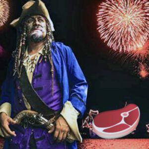 Capitan Hook cena de Carne - Show Pirata